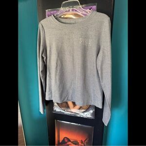Gray PINK Crewneck